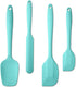 4 Piece Silicone Spatula Set, Flexible Heat Resistant Non-scratch Baking Cooking Rubber Spatulas with Stainless Steel Core, Aqua Sky...
