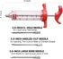 Meat Injector Syringe - 3 Marinade Injector Needles for BBQ Grill, Premium Portable Turkey Injector kit for Smoker,Marinades Injector for Meats Wi...