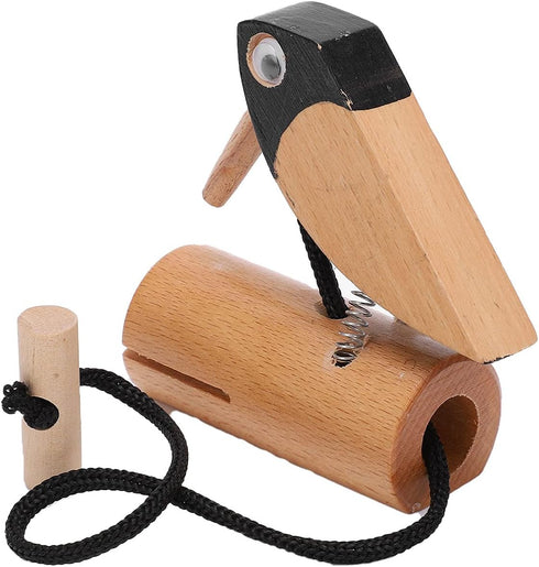 Woodpecker Musical Toy,Wood Bird Decor Education Toys for Kids...