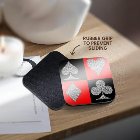 3dRose CST_218679_2 Poker Four of a Kind Aces Cool Design Popular Image Soft Coasters (Set of 8)...