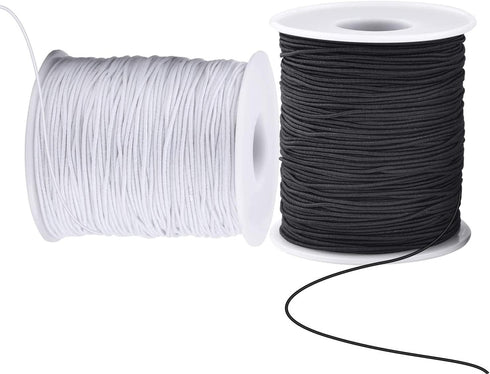 Elastic Cord for Bracelets, 2 Rolls 1 mm 330 Feet Sturdy Bracelet String, Stretchy Elastic String for Jewelry Making, Necklaces, Beading...