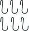 Huji Black S Shaped Heavy Duty Hanging Hooks for Kitchenware Pots Pans Utensils (Set of 6 Hooks)...