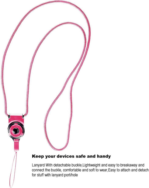 3Pcs Detachable Cell Phone Neck Lanyard Strap - Ideal for Cellphone,ID Card Badge,Camera,iPod,Mp3,PSP,USB Flash Drive and Any Other Electronic Dev...