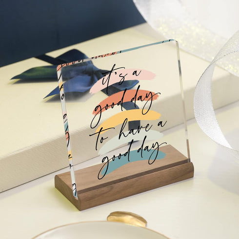 Motivational Office Desk Decor For Women Coworker It‘s A Good Day To Have A Good Day - Inspirational Signs Gifts Aesthetic Office Table Desktop De...