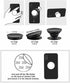 MJ Blooming Twinkle Finger Kickstand, Foldable Multi-Functional Cell Phone Grip and Holder, Suitable for Cell Phones and Tablets (Aurora)...