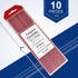 TIG Welding Tungsten Electrodes 2% Thoriated 0.040" x 7" 10-Pack (Red, WT20)...