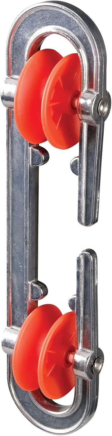 Household Essentials Metal Clothesline Spreader, Prevents Tangling and Twisting Clotheslines, Rust-Resistant, Silver and Red...