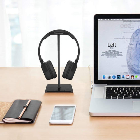 Link Dream Headphone Stand Headset Holder- Gaming Headset Holder with Aluminum Supporting Bar Flexible Headrest Anti-Slip Earphone Stand for All H...