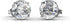 Cate & Chloe Mallory 18k White Gold Plated Stud Solitaire Earrings with Crystals, Classic Shiny Round Cut Crystals, Fashion Jewelry...
