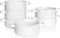 Bosmarlin Ceramic Marbling Souffle Dishes, 10 Oz, Dould Handle Ramekin for Baking, Set of 6 (Marbling Grey, 10 Oz)...