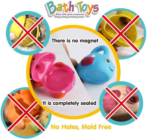 Dwi Dowellin Bath Toys Fishing Games Swimming Whales Bath Time Bathtub Toy for Toddlers Baby Kids Infant Fish Set Age 18months and up...