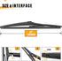 AUTOBOO 12 Inch Rear Wiper Blade for 2001-2012,19-23 Toyota RAV4,01-19 Highlander,Dodge Journey Durango,Jeep Grand Cheerokee,Scinon XA,Mazda-BACK ...