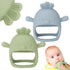 Socub 2 Pack Silicone Baby Teether Toys for Infants 3+ Months, BPA Free Anti-Drop Silicone Mitten Teething Toy for Soothing Sore Gums, Baby Chew T...