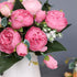 Artificial Peony Flowers Silk Peony Rose Real Touch Fake Flowers 3pcs Single Stem with 5 Heads Bouquet for Home Wedding Party Decoration (Pink)...