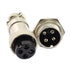 5Pairs GX16 4Pin Male Female Circular Aviation Connector Plug 16MM Wire Panel Metal Connector...