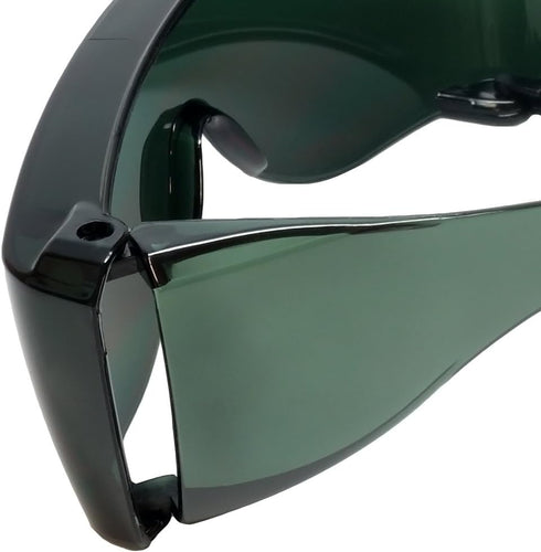 Calabria 3000 Large Fit Over Safety Glasses Fitover Prescription Eyewear Green Men Women Wrap Around Tint Anti Scratch Glare...