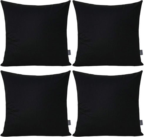 Thmyo 4-Pack 100% Cotton Comfortable Solid Decorative Throw Pillow Case Square Cushion Cover Pillowcase Sublimation Blank Pillow Covers Halloween ...
