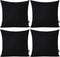 Thmyo 4-Pack 100% Cotton Comfortable Solid Decorative Throw Pillow Case Square Cushion Cover Pillowcase Sublimation Blank Pillow Covers Halloween ...