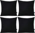 Thmyo 4-Pack 100% Cotton Comfortable Solid Decorative Throw Pillow Case Square Cushion Cover Pillowcase Sublimation Blank Pillow Covers Halloween ...