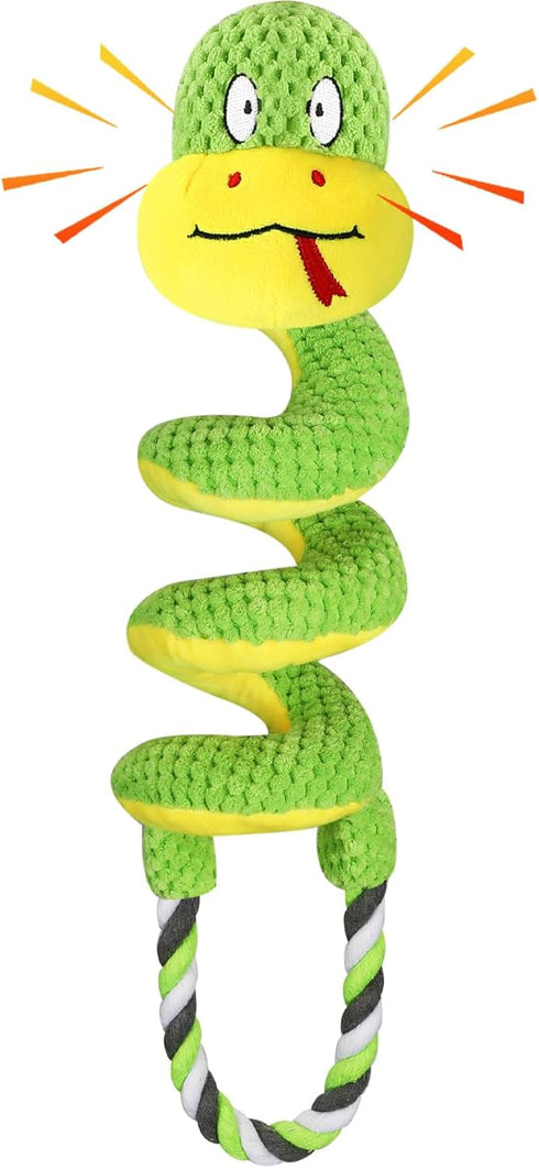Squeaky Dog Toys for Large Dogs, Interactive Tug of War Puppy Toys with Pull Rope, Stuffed Pet Dog Toys with Soft Fabric Suitable for Small, Mediu...