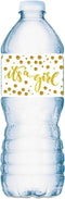 20 Gold It’s a Girl Oh Baby Water Bottle Labels; Baby Shower Set of 20 Waterproof Water Bottle Wrappers, Decorations; Gold and White....