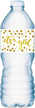 20 Gold It’s a Girl Oh Baby Water Bottle Labels; Baby Shower Set of 20 Waterproof Water Bottle Wrappers, Decorations; Gold and White....