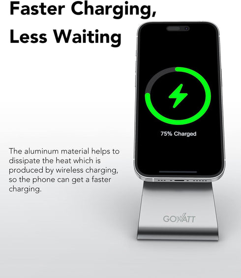 MagSafe Charger Stand 15W Fast Charging Magnetic Charger, Compatible with Apple MagSafe Charger, Wireless Charger Compatible for iPhone 15 14 13 1...