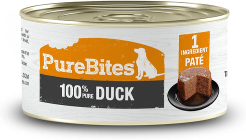 PureBites Duck Pates for Dogs, only 1 Ingredient, case of 12...