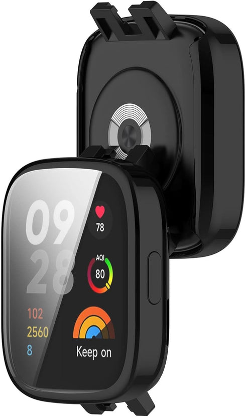 Screen Protective Case Compatible for Xiaomi Redmi Watch 3 Smart Watch TPU Case Soft Ultra-Slim Screen Protector for Xiaomi Redmi Watch3 Bumper Sh...