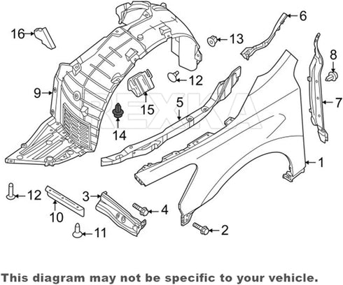 Rexka 25pcs Splash Shield Under Cover Mud Guard Wheelhouse Liner Bumper Cover Push Type Retainer Clip for Nissan 01553-09241 240SX Maxima Subaru F...