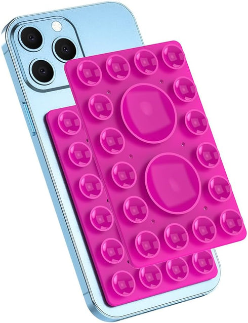 Silicone Suction Phone Holder Mount,Silicon Adhesive Phone Accessory for iPhone and Android, Hands-Free Mirror Shower Phone Holder,TikTok Videos a...