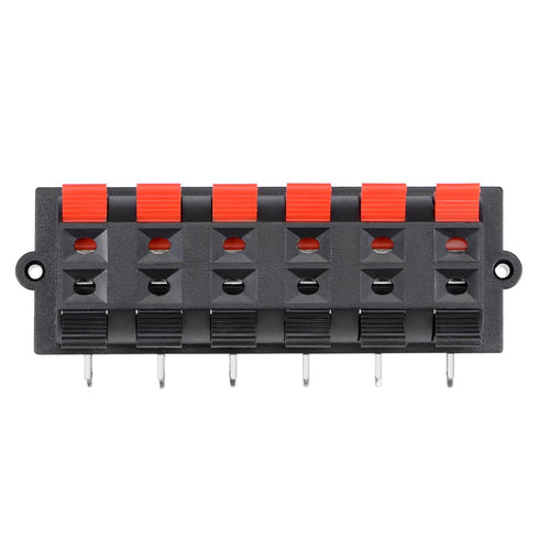 uxcell 12pcs 12 Way Jack Socket Spring Push Release Connector Speaker Terminal Strip Block...