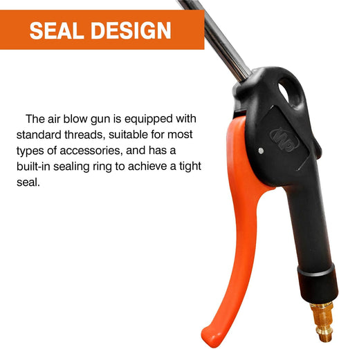 WORKPAD 3 PCS Air Duster Blow Gun,1/4" BrassAir Inlet, Air Compressor Accessories Dust Cleaning Tool, Adapt To Car Clean,Iron Filings Cleaning...