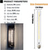 Leools T300 Dimmable Led Tubular Bulb 6W,Long Tube Edison Led Vintage Filament Bulb,60W Equivalent,4000K Daylight,Clear Glass,Cover E26 Medium Bas...