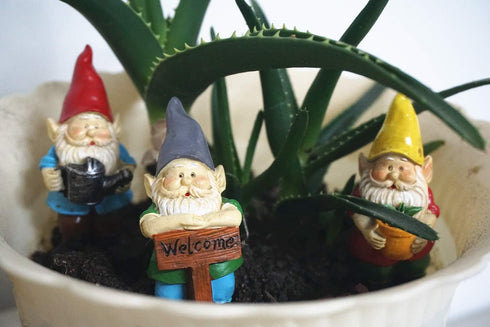 Miniature Gnome Figurines Fairy Gardens Gnomes Fairy Garden Accessories Gift for Garden Little Gnomes...