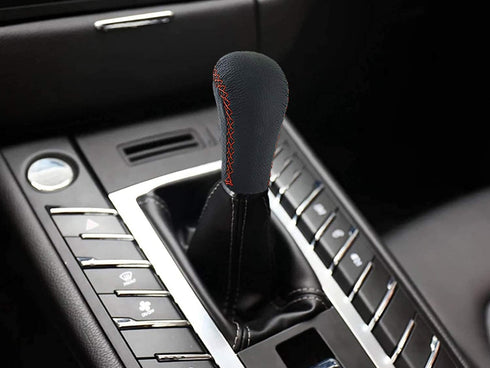Lunsom Leather Shift Knob, Car Gear Shifter Stick Auto R Style Shift Stick Handle Head Gear Shift Lever Knob for Most Manual Transmission Vehicle ...