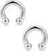 Ftovosyo 2Pcs PA Ring Horseshoe Circular Barbell 316L Surgical Steel Internally Threaded 00G 0G 2G 4G 6G 8G 10G Pierced Body Jewelry for Women 12m...