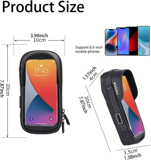 Bike Phone Holder EVA Waterproof Bike Front Frame Bag Top Tube Bike Bag Bicycle Phone Mount Cycling Pouch with Rain Cover Bike Accessories Gifts f...