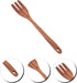 Cabilock Wooden Forks Long Handle Reusable Wooden Fork: Japanese Style Wood Salad Dinner Fork Handmade Kitchen Utensil Tableware Dinnerware for Ho...