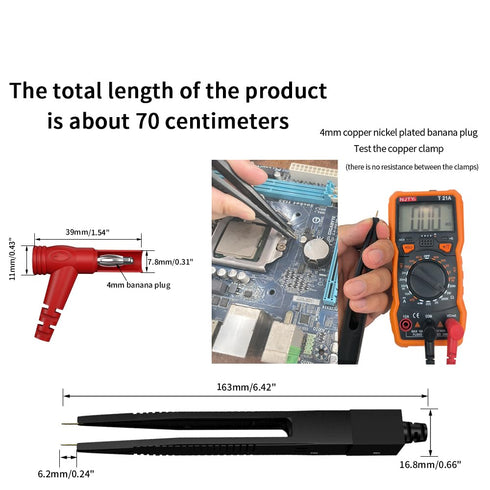 13pcs 4mm Banana PlugTest Leads Kit Digital Electrical Test Probes Set Fully insulated Alligator Clips Test Tweezer Wire-Piercing Back Probe Pin 0...