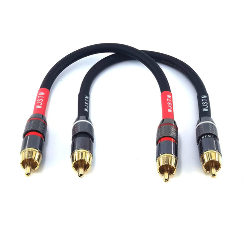 WJSTN-020 RCA to RCA Audio Cable, 1RCA Male to 1RCA Male Stereo Audio Cable Converter, Digital Stereo Audio Cable for subwoofer, Home Theater, hig...