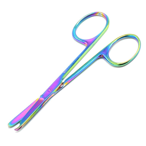 Premium High Polish Stitch Scissors 4.5" (11.43cm) Stainless Steel Rainbow Color...