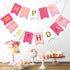 Roseo Pink Happy Birthday Banner Signs Golden Sparkle Funny Birthday Party Supplies for Girls Party Decorations Nursery Decorations 13 Pieces...