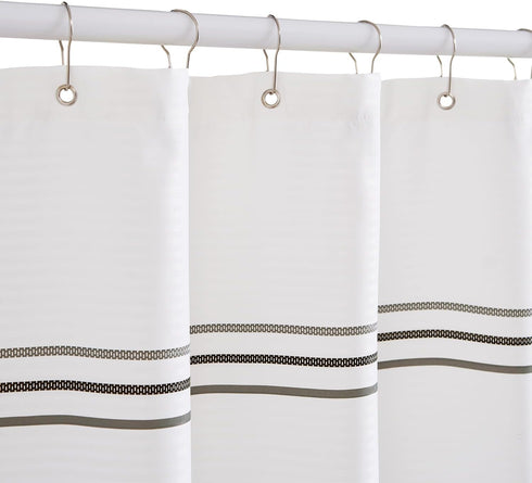 jinchan Multi Grey and White Shower Curtain Ombre Fabric Shower Curtains for Bathroom Modern Striped Shower Curtain Waterproof in Bath 70x72 inche...