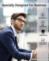 Bluetooth Headset, Wireless Bluetooth 5.0 Earpiece Hands-Free Earphones with Stereo Mic,8 Hrs Play time, Compatible iPhone Android Cell Phones Dri...