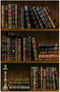 Self-Adhesive Vintage Bookshelf Peel-Stick Wallpaper Backsplash Shelf Liner Removable Door Vinyl Flooring Stickers 17.7inch by 98inch...