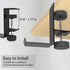 Headphone Stand Hanger Holder,Under Desk Alloy Headset Stand with Universal Fit for Gaming PC Accessories,Under Desk Clamp Hook Mount - Black...