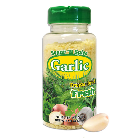 Sugar 'N Spice Premium Freeze-Dried Herbs & Spices, Strong Aroma and Fresh Flavor (Garlic, 1 Ounce (Pack of 1))...
