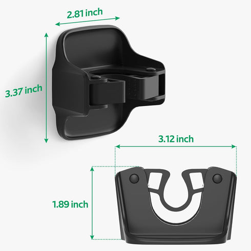 5 Pack Broom Holder Wall Mount Mop Grippers No Drilling Self Adhesive Anti-Slip Mop Handle Hanger Dustpan and Broom Organizer-Black...