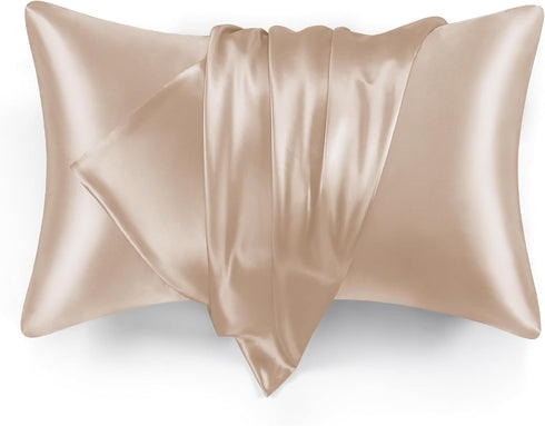 Love's cabin Satin Pillowcase for Hair and Skin, Similar to Silk Pillow Cases for Women, Pillow Case Queen Size Set of 2, Satin Cooling Pillow Cov...